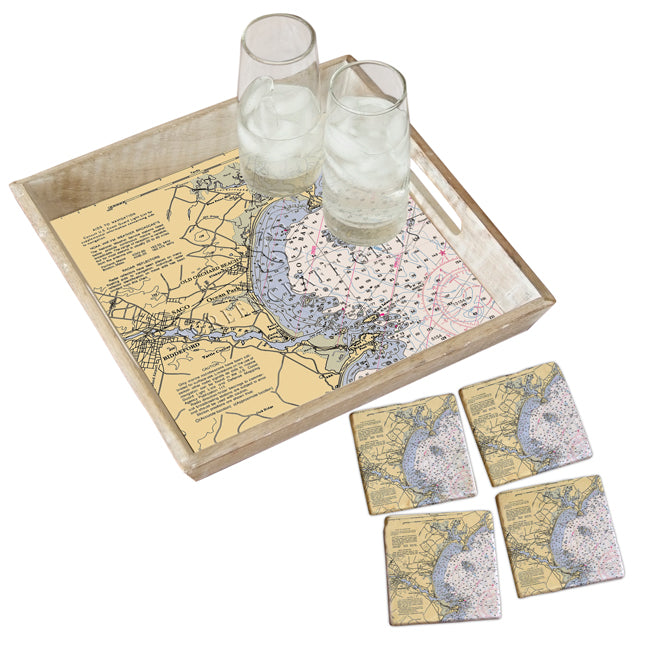 Old Orchard Beach, ME- Marble Coaster Set