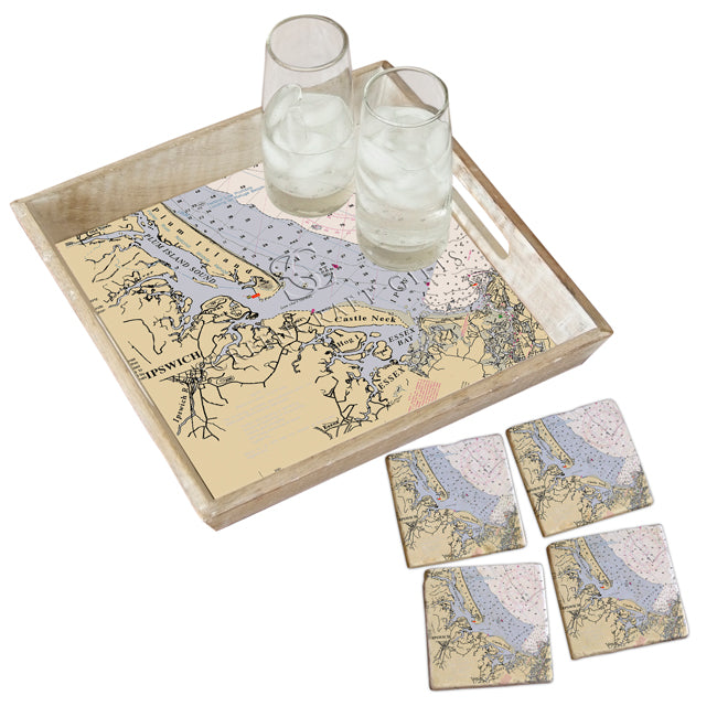 Ipswich, MA- Marble Coaster Set