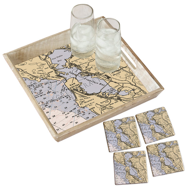 San Francisco, CA -  Marble Coaster Set