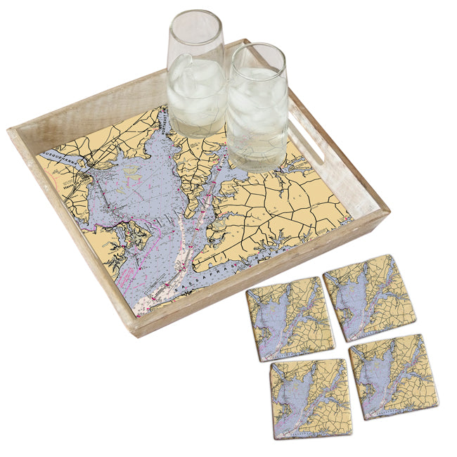 North East, MD - Marble Coaster Set