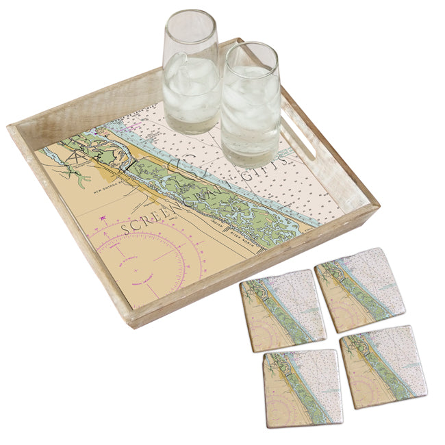 New Smyrna Beach, FL - Marble Coaster Set