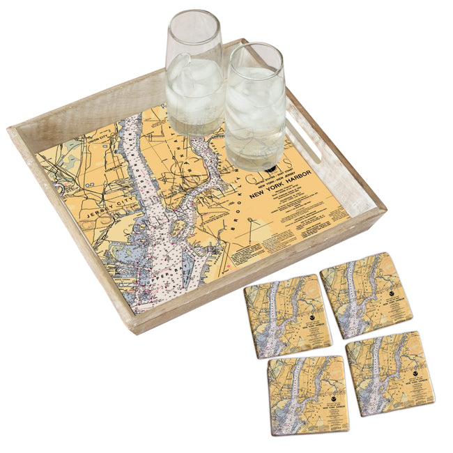 New York, NY - Marble Coaster Set