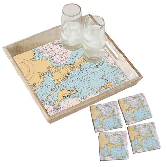 Cape Cod and the Islands - Marble Coaster Set