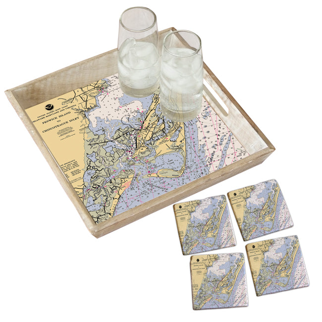 Chincoteague, VA- Marble Coaster Set