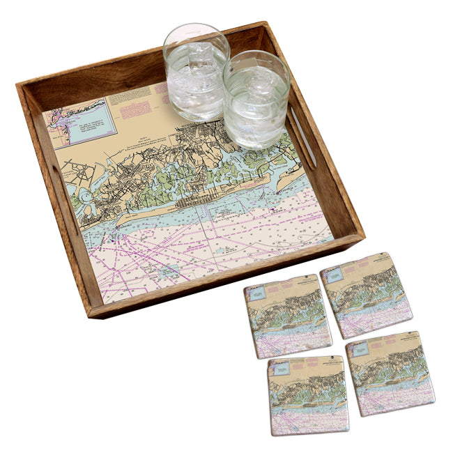 Long Beach, NY- Marble Coaster Set