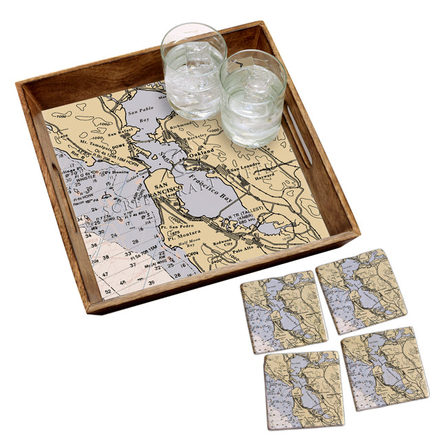 San Francisco, CA -  Marble Coaster Set