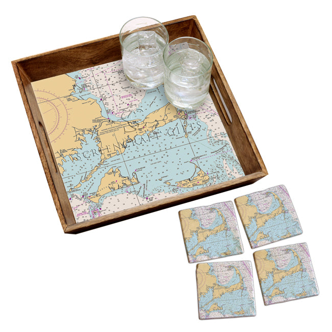 Cape Cod and the Islands - Marble Coaster Set