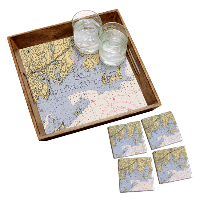 Greenwich, CT- Marble Coaster Set