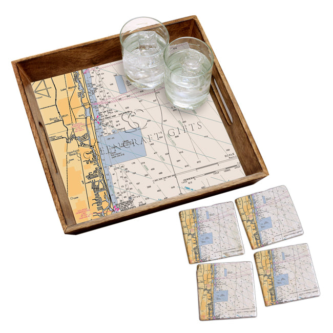 Deerfield Beach, FL - Marble Coaster Set