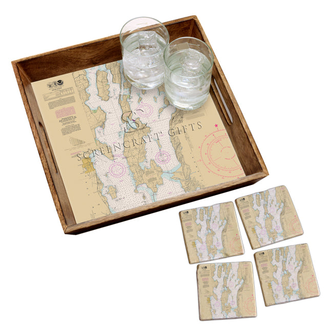 Grand Isle, VT - Marble Coaster Set