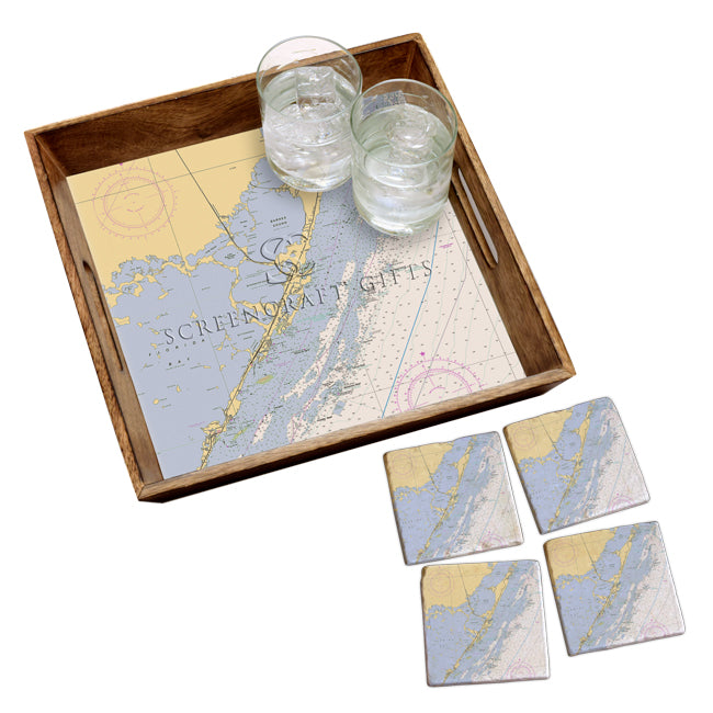 Key Largo, FL  - Marble Coaster Set