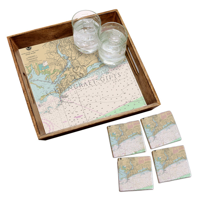 Westerly, RI  - Marble Coaster Set