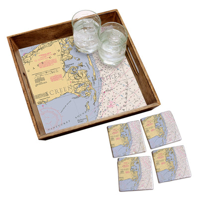 Chatham, MA- Marble Coaster Set