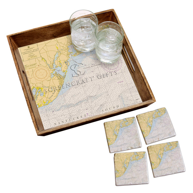 Osterville, MA - Marble Coaster Set