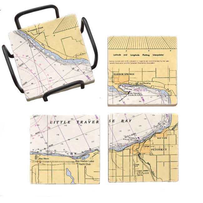 Little Traverse Bay, Michigan Mural Coaster Set