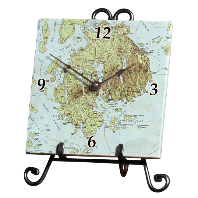 Acadia National Park-  Marble Desk Clock