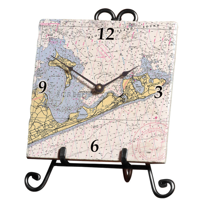 Montauk, NY- Marble Desk Clock