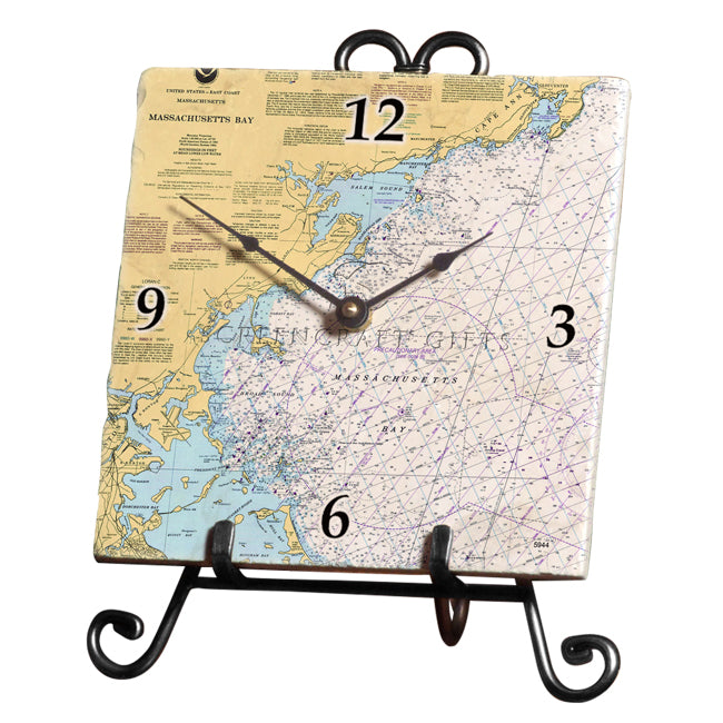 Massachusetts Bay - Marble Desk Clock