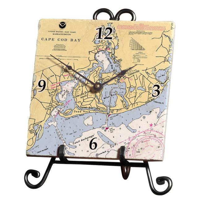 Osterville, MA - Marble Desk Clock