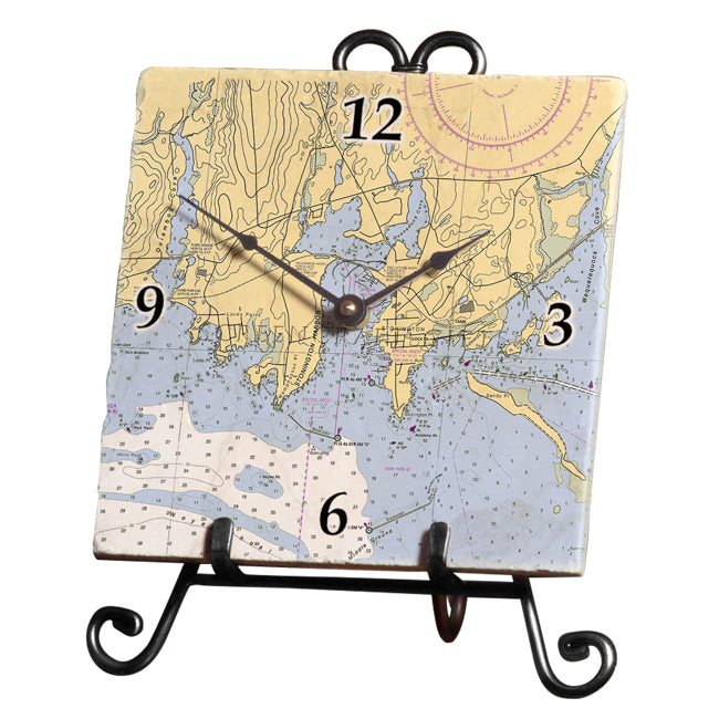 Stonington, CT - Marble Desk Clock