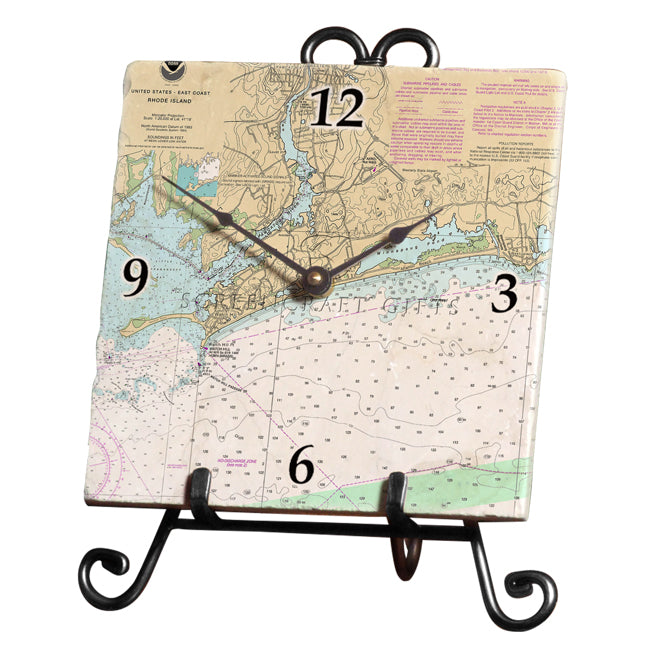 Westerly, RI  - Marble Desk Clock