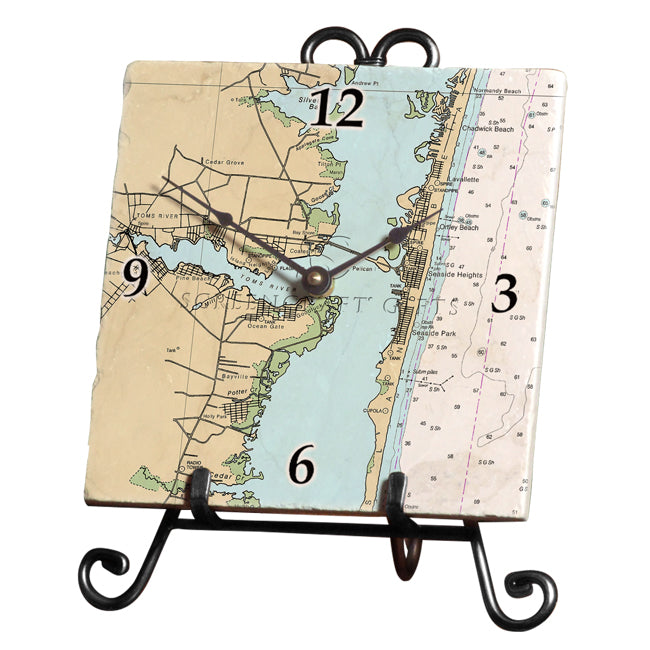 Seaside Park, NJ- Marble Desk Clock