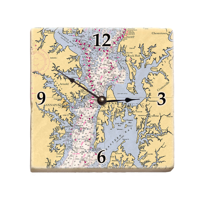 Chesapeake Bay - Marble Desk Clock
