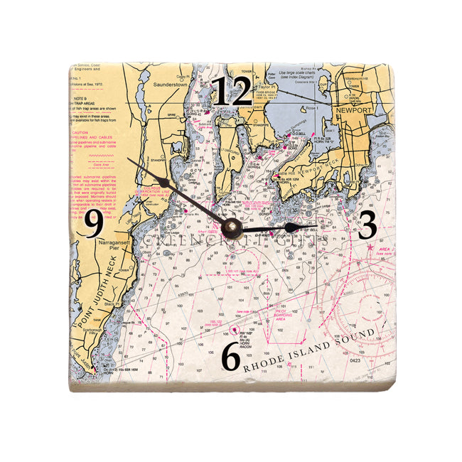 Narragansett Bay- Marble Desk Clock
