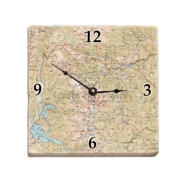 Rocky Mountain National Park-  Marble Desk Clock