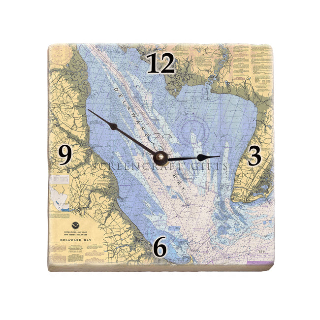 Delaware Bay- Marble Desk Clock