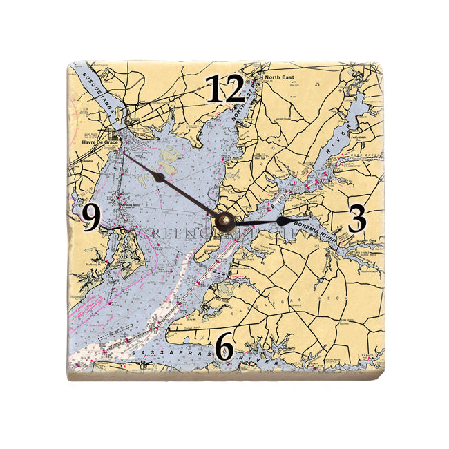 North East, MD - Marble Desk Clock