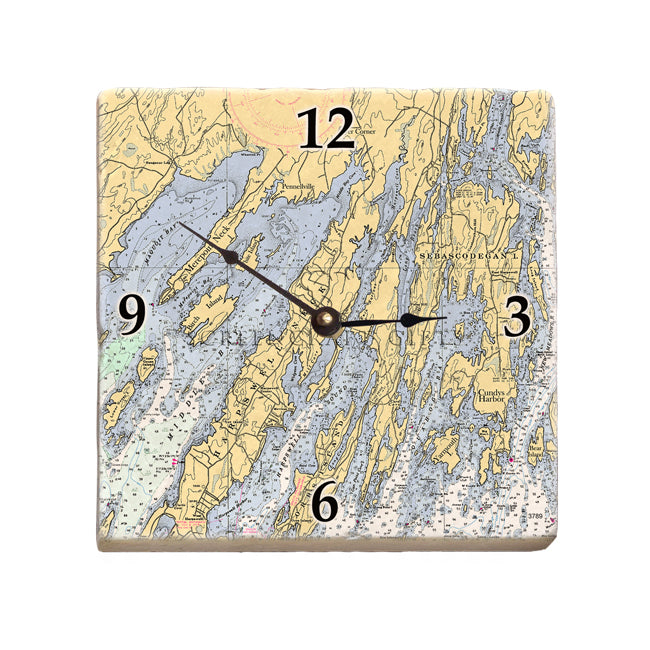 Harpswell, ME- Marble Desk Clock