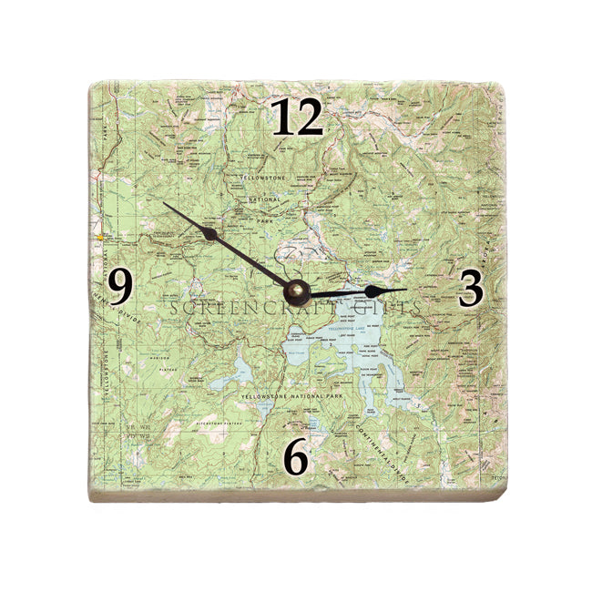 Yellowstone National Park-  Marble Desk Clock
