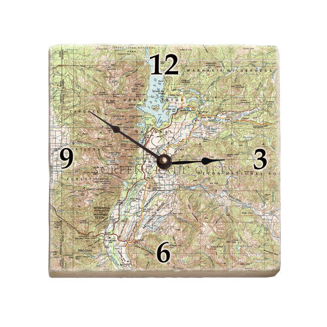 Grand Teton National Park-  Marble Desk Clock