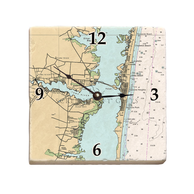 Seaside Park, NJ- Marble Desk Clock
