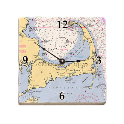Cape Cod, MA - Marble Desk Clock