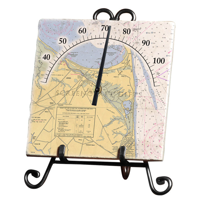 Cape Henlopen, DE- Marble Thermometer