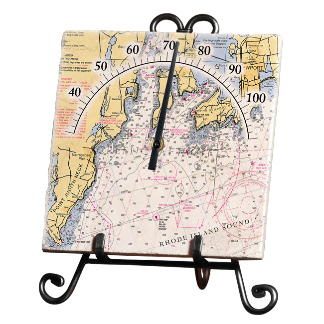 Narragansett Bay- Marble Thermometer