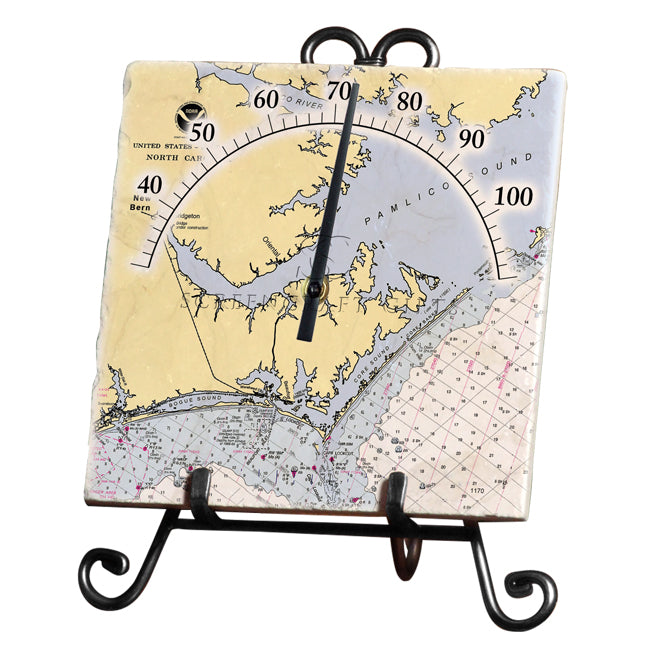 New Bern, NC - Marble Thermometer