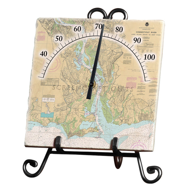 Connecticut River- Marble Thermometer