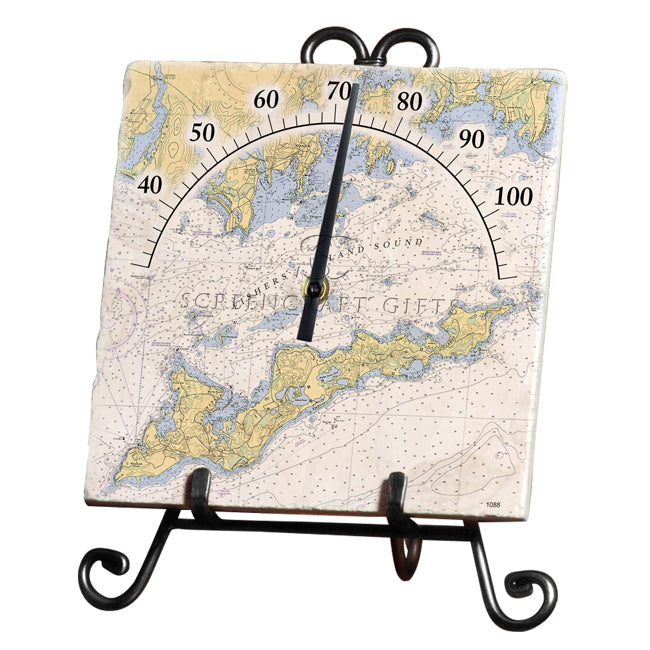 Fishers Island, NY - Marble Thermometer