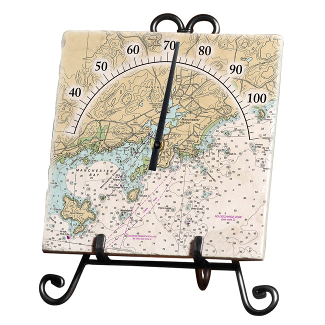 Manchester by the Sea, MA - Marble Thermometer