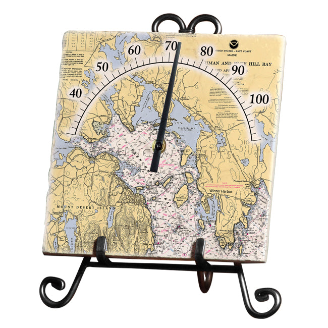 Frenchman Bay, ME- Marble Thermometer