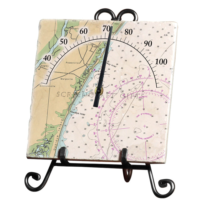 Pawleys Island, SC - Marble Thermometer