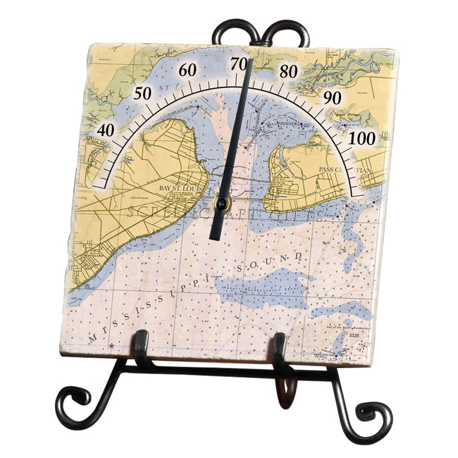 St. Louis Bay, MS - Marble Thermometer