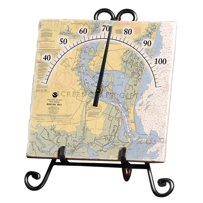Winyah Bay, SC - Marble Thermometer