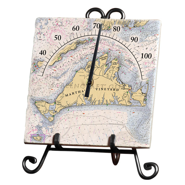 Martha's Vineyard, MA - Marble Thermometer