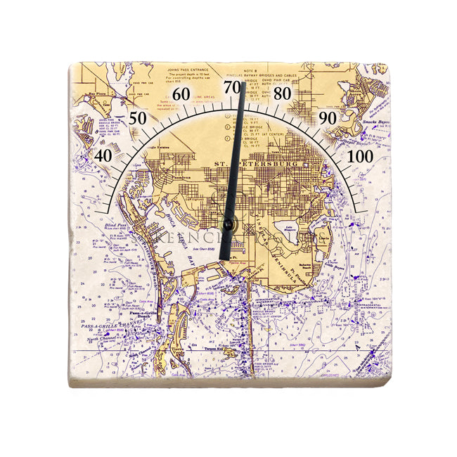 St. Petersburg, FL- Marble Thermometer