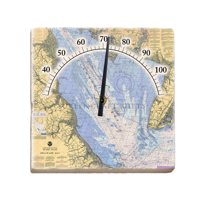 Delaware Bay- Marble Thermometer