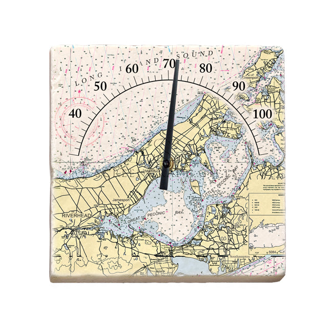 Peconic Bay, NY - Marble Thermometer